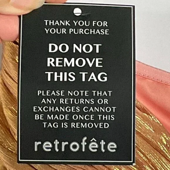 NWT Retrofete Kaiser Dress, in Apricot, size XXS, 95% polyester, 5% spandex - Picture 13 of 16